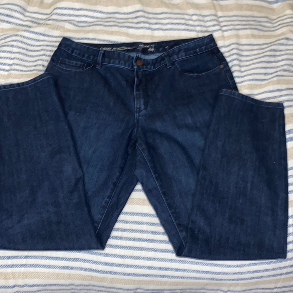 Coldwater Creek denim slim leg jean P12 natural fit sits at waist